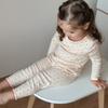 Baumwoll Kinder Schlafanzug Set Mädchen Jungen Langarm Nachtwäsche Kleinkind Haus Outfit A-Note Weich Bequem