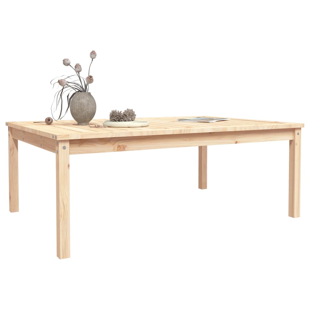Vidaxl Garden Table, 121X82.5X45 Cm, Solid Pine Wood