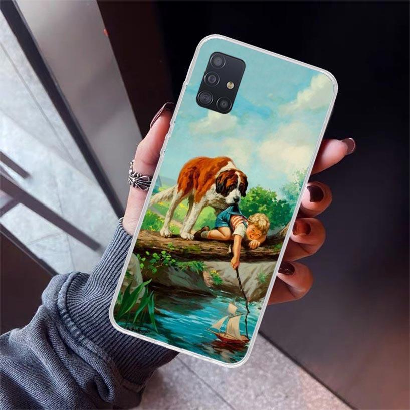 

Vintage Children Dog Pets Retro Phone Case For Samsung Galaxy A52 A51 A50S A32 A22 A12 A02S A72 A71 A31 A70 A30S Note 20 Ultra 1 Samsung A72