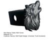 Wolf Head Trailer Hitch Cover for 2" Receivers Howling Wolf Trailer Hitch Tube Cover Dust-Proof Square Mouth Hitch Receiver Cap for Truck Car Exterior