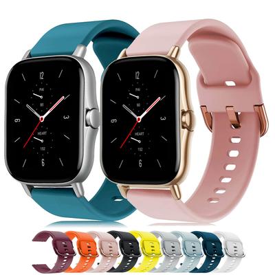 20mm 22mm Uhrenarmband für Amazfit GTR GTS 4 Mini 3 2 PRO Silikonarmband Offizielles Ersatzband