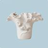 Handmade Ceramic Vase Artistic Design Ruffled Wavy Rim for Homestay