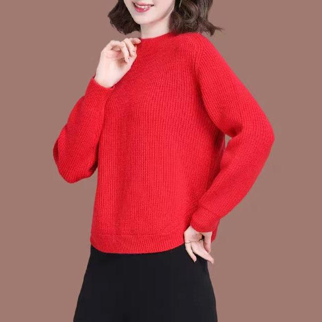 

Knitted Pullover Sweater for Women Women s Knitted Sweater for Autumn and Winter S красный