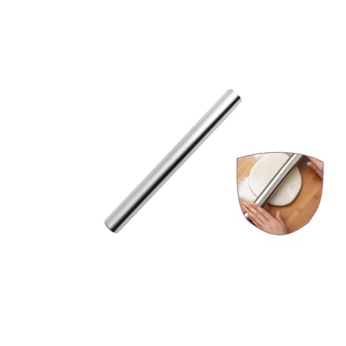 Mirhua Rolling Pin, Easy To Clean, Kitchen Utensil, Baking Tool, Suitable for Making Dumplings, Cakes, Noodles, Bread, and More. Stainless Steel Rolli
