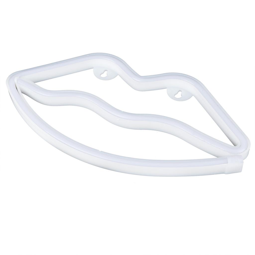 LED Neon Light Lip Neon Sign Night Light for Living Room Bedroom Club Bar USB/Battery Powered Blue