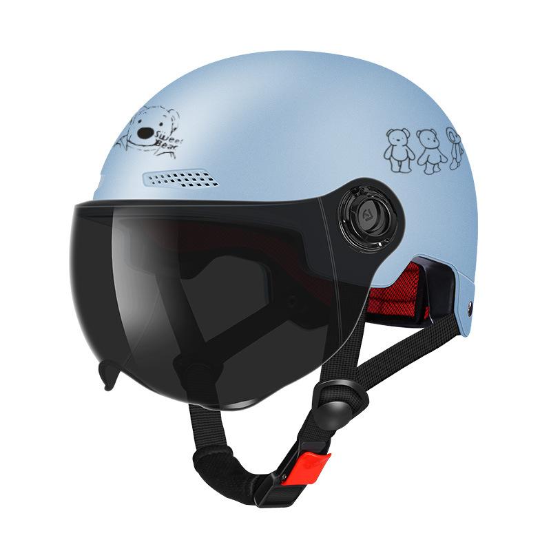 Cycling Helmet Electric Vehicle Women's Autumn and Winter Warm Motorcycle Men's Safety Hat Summer Four Seasons Half Helmet