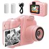 Kids Print Camera Digital Toy SLR HD-compatible Pixel with Dual Cameras Selfie Mode