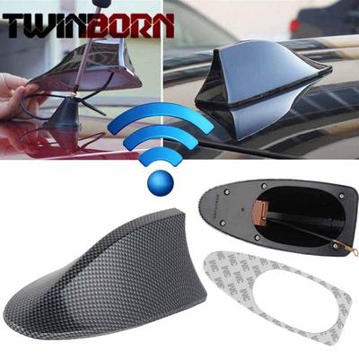 Waterproof Carbon Fiber Style Shark Fin Antenna FM Radio Signal Aerial for Car