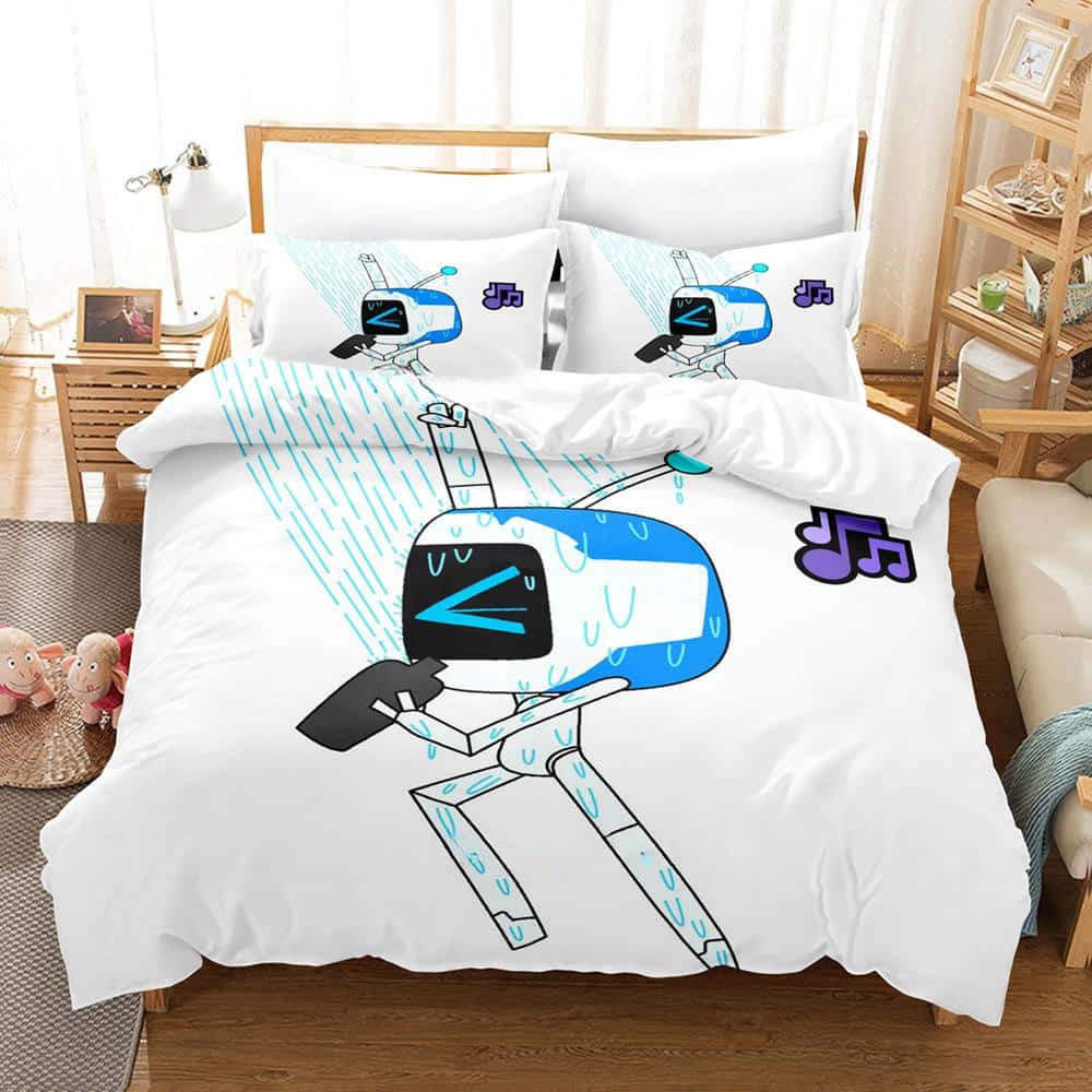 3D Print Anime Astro Bot Bedding Set Single Twin Full Queen King Size Duvet Cover Sets for Adult Kid Bedroom
