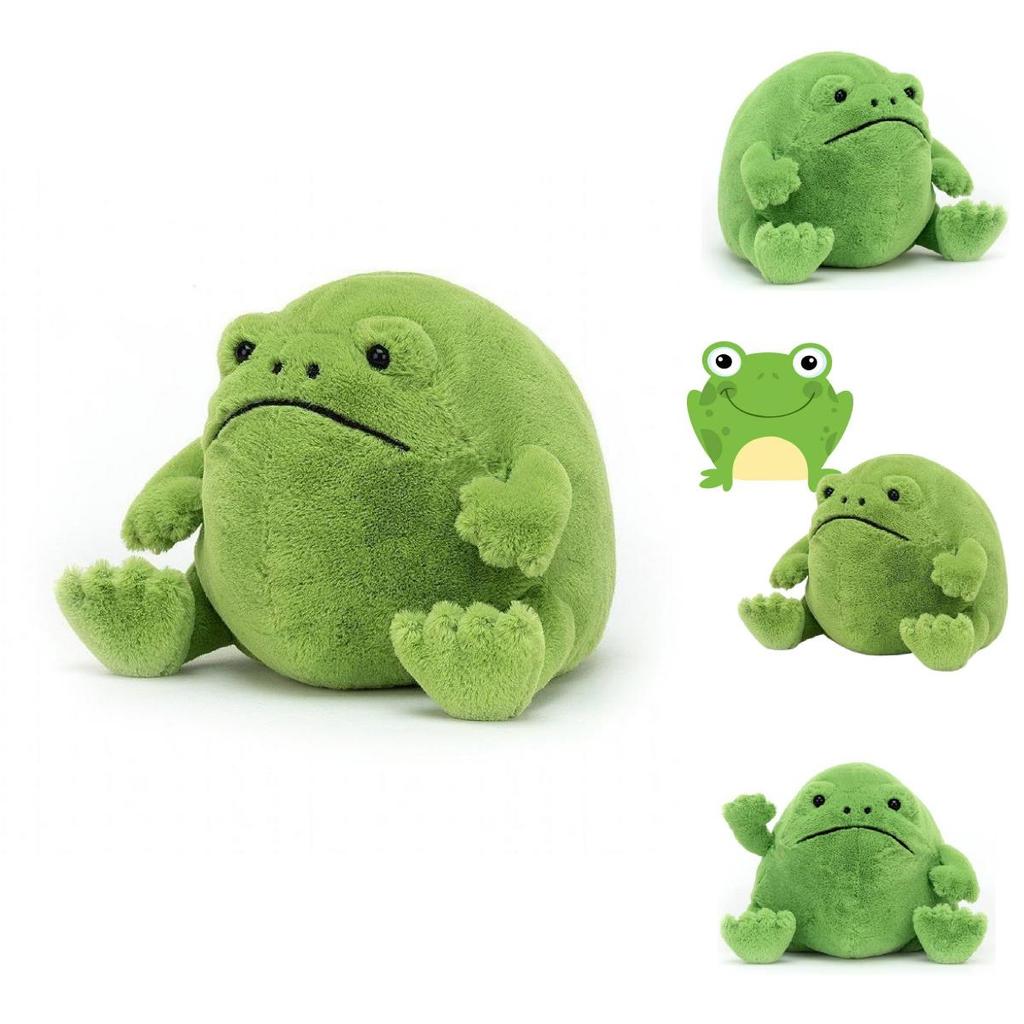 Adorable Ricky Rain Frog Plush Toy Soft Cartoon Frog Doll For Kids 30x25x20cm