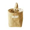 Cotton Linen Hanging Storage Bag Wall Mounted Storage Basket Small Folding Storage Bag with Handle for Keys Toys Cosmetics