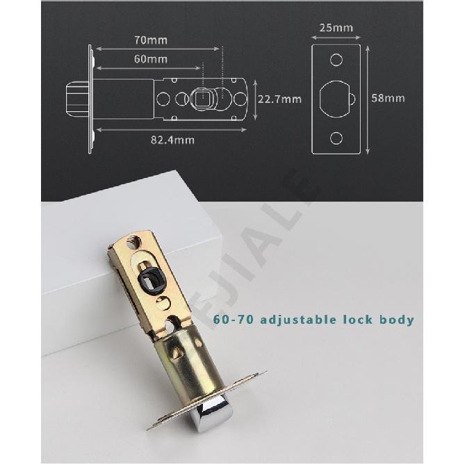 American Simple Black Bathroom Lock Bathroom Home Interior Bathroom Door Handle Wooden Door Lock Knurled Privacy Lock Thread Lock3