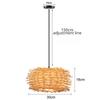 Japanese Bamboo Chandelier Chinese Style Rattan Woven Hanging Light Ceiling Lamp for Home Cafe Bar Decorate Restaurant Lighting