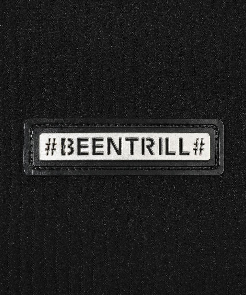 Beentrill Corduroy Fleece Stand Collar Zip-Up (Black)