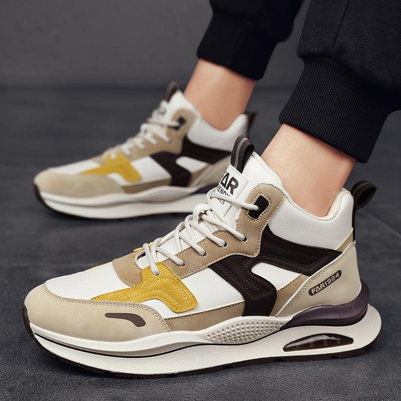 

Men s 2024 Autumn/Winter High-Top Casual Korean Forrest Gump Style Sneakers with Velvet Lining Single shoe R020, 39 хакі