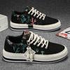 Low-top Men's Canvas Shoes for Summer New Lightweight Height-enhancing Platform Shoes Comfortable Round-toed Flat-soled Sneakers
