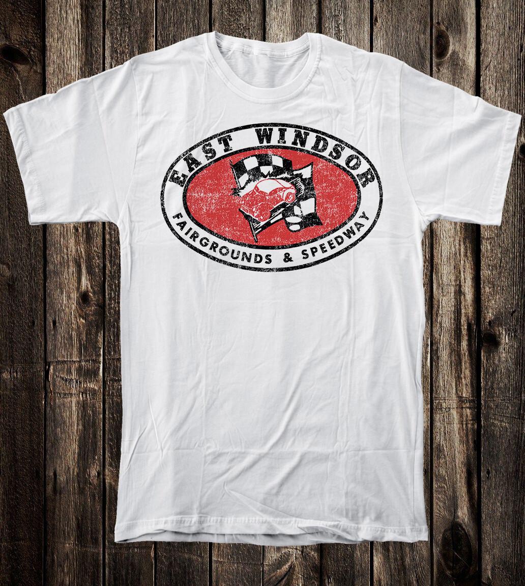 Hot Rod Tee T Shirt Drag Race East Windsor Speedway Racing Checkered Flag L