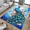 1PC Peacock Flowers Extra Large Non Slip Floor Carpet, Office, Family, Studio   Large Area Rug Indoor Rugs, Bold Statement Piece