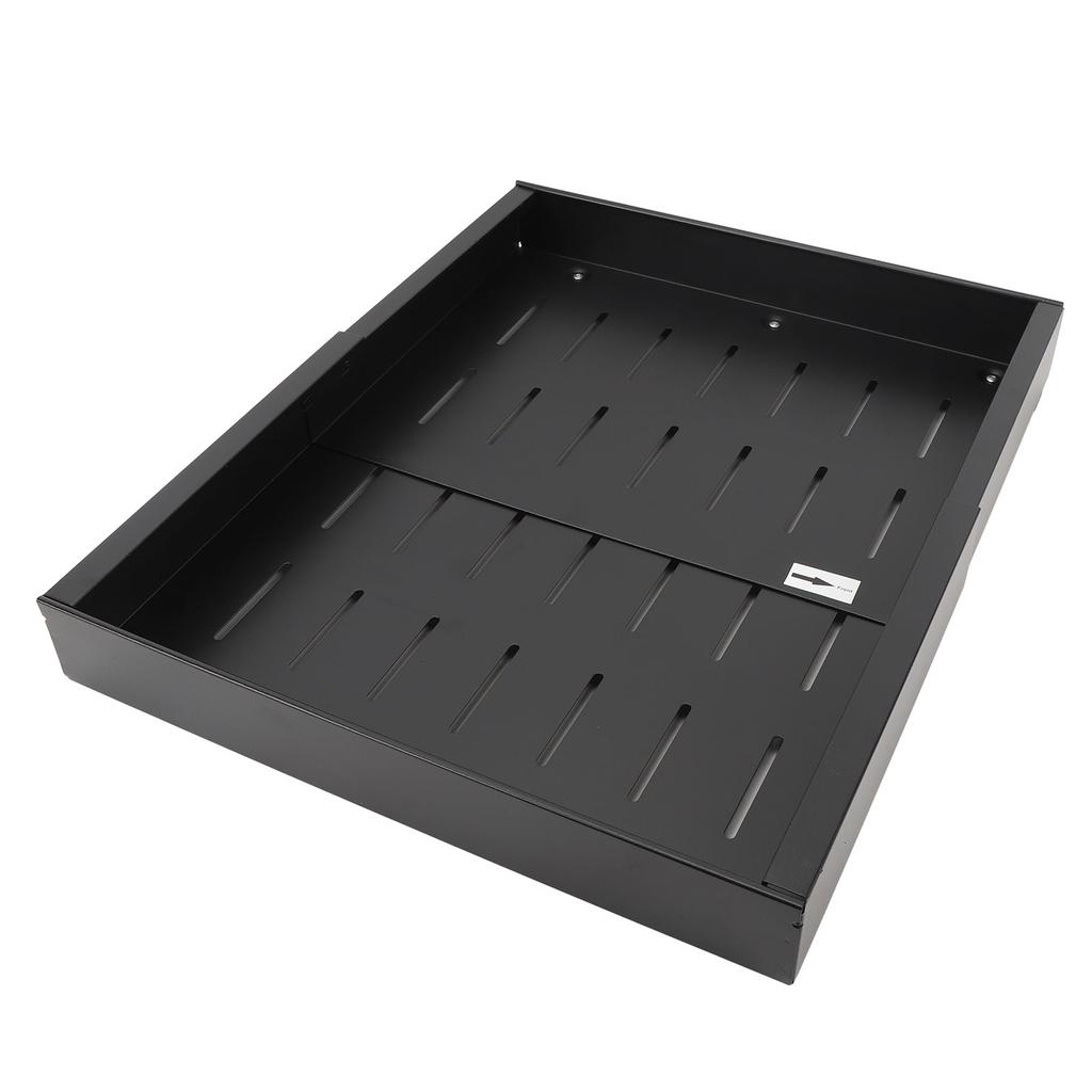 Expandable Pull Out Cabinet Organizer Adhesive Kitchen Carbon Steel Metal Slide Out Drawers Black
