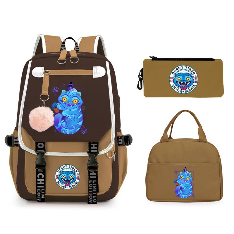 The Witch Hunter Girl Group Has the Same Peripheral Cartoon Korean Version Schoolbag Set, Cross-border Campus Trend, Primary and Secondary School