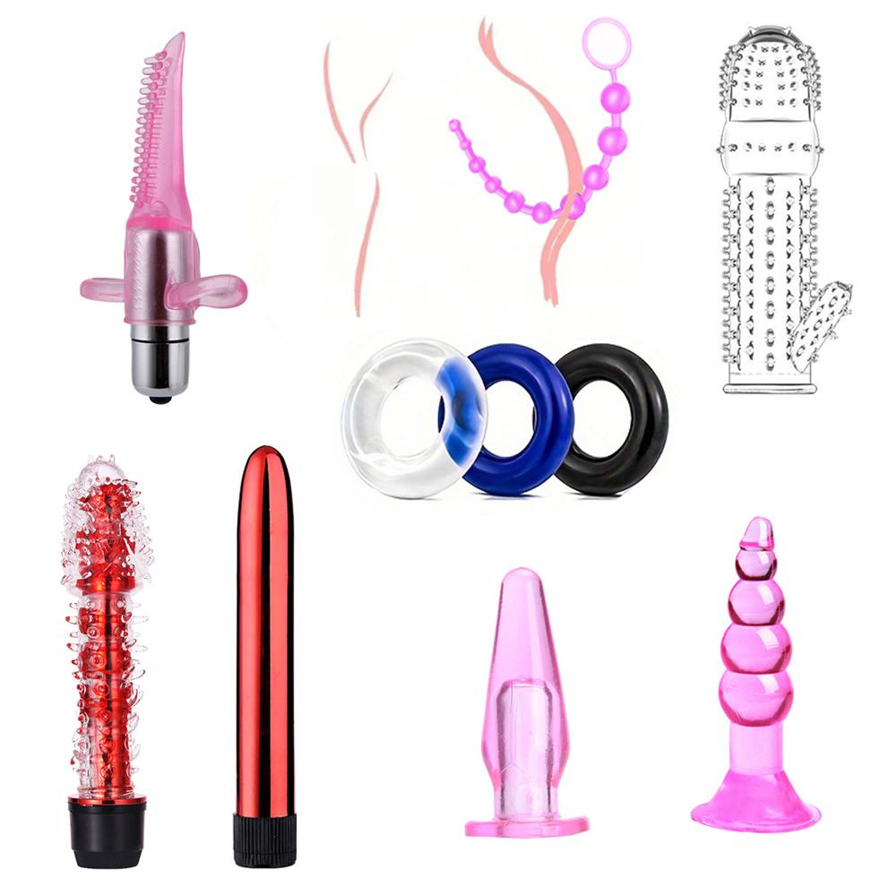 10PCS BDSM Set Butt Plug Anal Plugs Penis Ring Sex Toys for Women Man