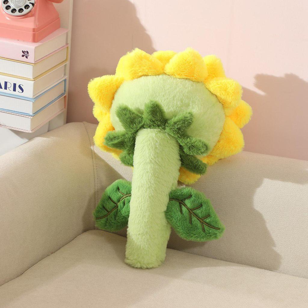 Soft Sunflower Plush Toy: Cute Expression Pillow or Wedding Ornament