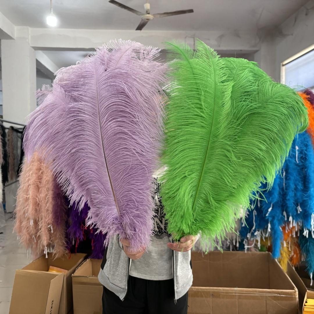 

10Pcs Natural Ostrich Feathers 15-55Cm For Crafts Wedding Party Home Decor Ostrich Plumes Table Centerpiece Feather 15-20cm 6-8inch світлого кольору хакі