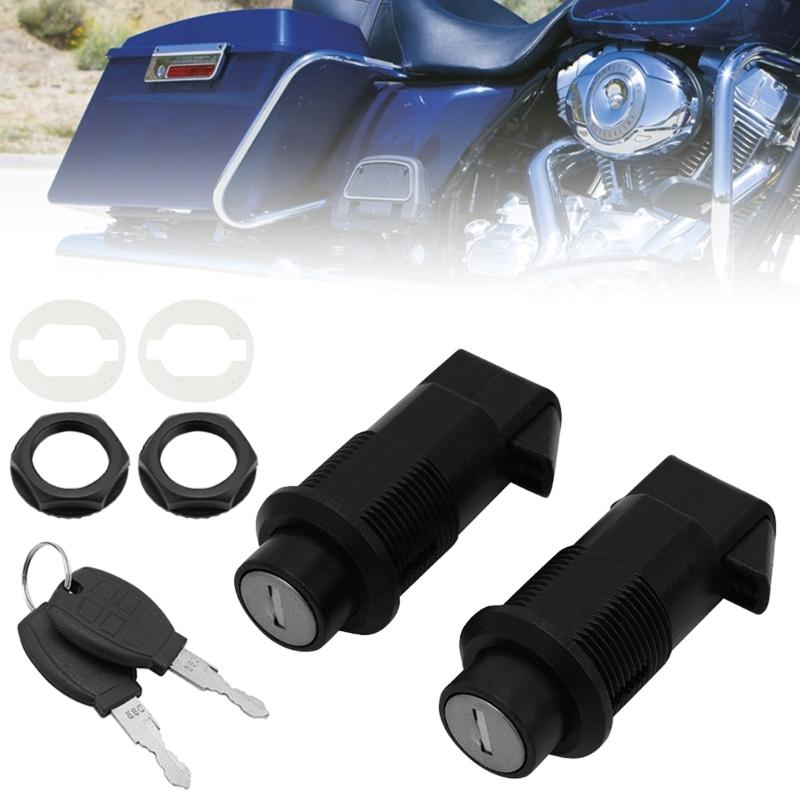 1 Pair Lock Set With 2 Keys Set Fit for Universal Motorcycle Hard Saddlebag