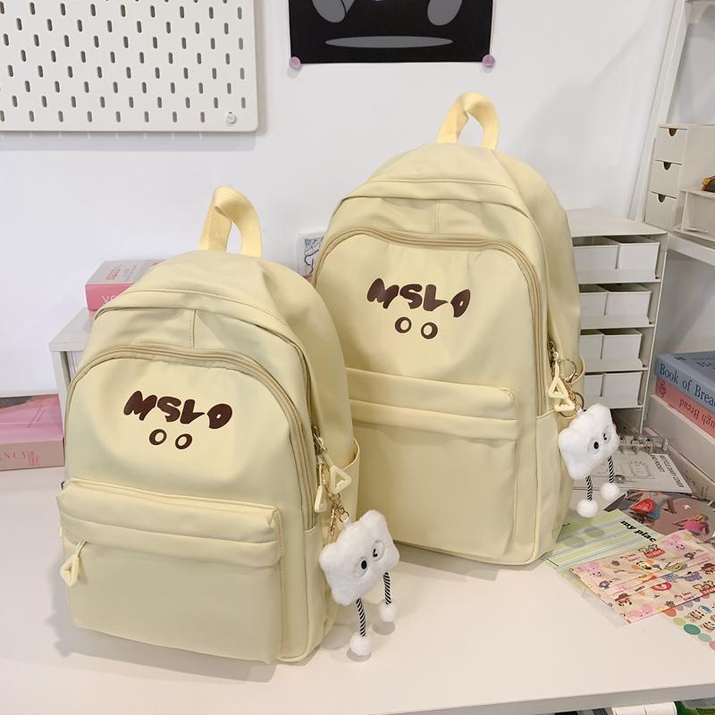 Letter Print Women's School Bag Large Capacity Backpack Student Travel Backpack