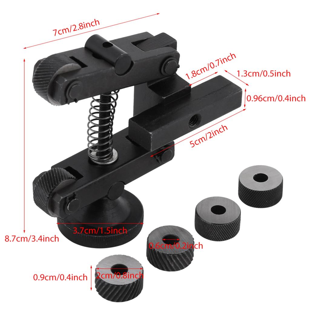 Lathe Adjustable Shank Knurling Knurler Tool Holder Linear Knurl Tool Lathe Adjustable Shank with Wheel