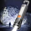 LED Flashlight EDC Torch Light With Hook Camping Light USB Charging Portable Outdoor Zoomable Waterproof For Outdoor