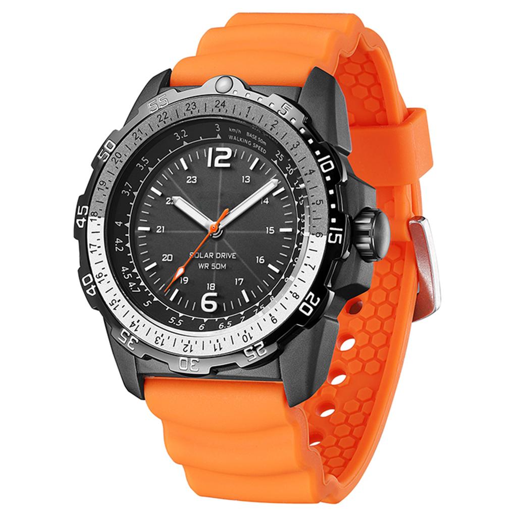 Men S Solar Powered Digital Watch 50M Waterproof Outdoor Sports Watch Luminous Watch