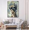 Creative Abstract Modern Art Woman Portrait Watercolor Painting Home Decoration Canvas Painting Wall Art Picture Background Wall Decoration