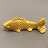 Matte Gold Koi Fish Figurines With Detailed Scale Texture For Home Tabletop Decoration Auspicious Gift