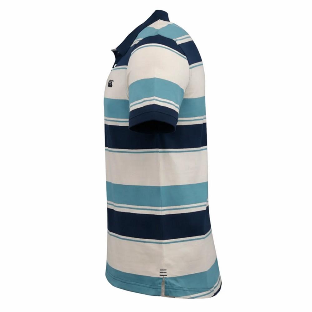 canterbury Mens Stripe Yarn Polo Shirt