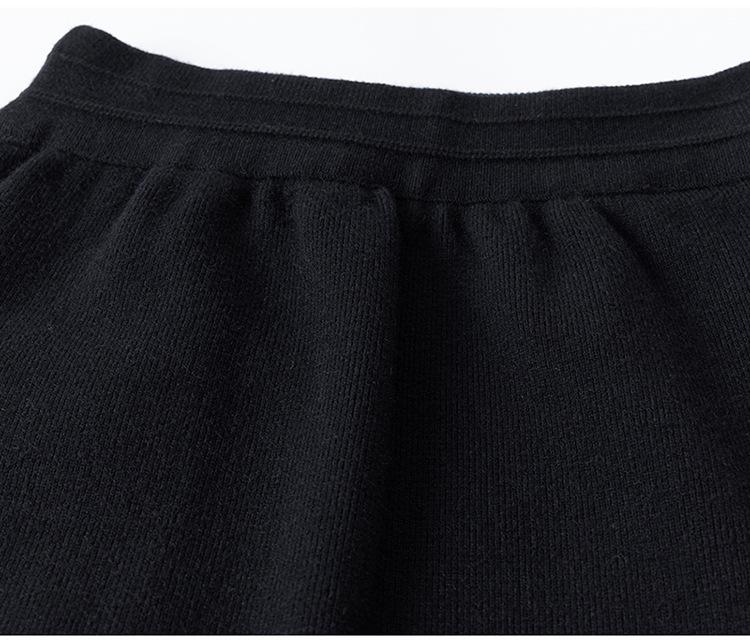 Spring 2026 High-Waisted Woolen Half-Skirt for Women - Versatile, Slimming, Casual Mid-Length.