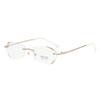2PCS Elegant Frameless Diamond Cut Edge Glasses For Women High-Definition Anti-Blue Light Anti-Fatigue Glasses
