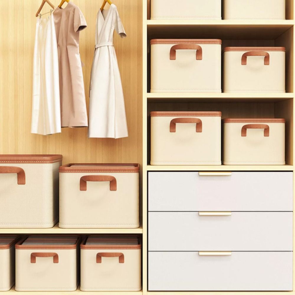 Foldable Clothing Storage Box Separation Wardrobe Clothes Storage Box Household