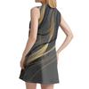 Robe d'été pour femme, mode, patchwork color block imprimé, ample, vacances à la plage, décontractée, sans manches, robe d'été