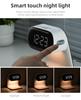15W Contemporary LED Wireless Charging Bedside Lamp for Bedroom with 3-grade Brightness Night Light and Clock