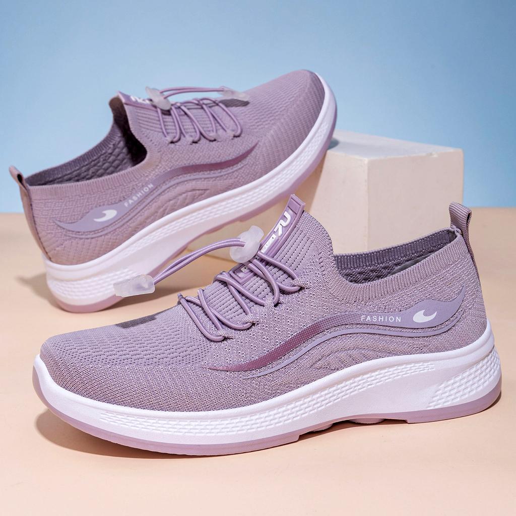Women's Shoes Spring Couple Shoes Breathable Versatile Shock Absorbing Walking Shoes Comfortable Anti Slip Shoes Middle Aged Mom Shoes