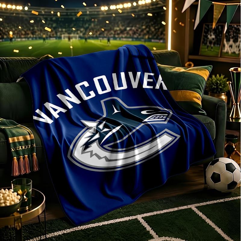 Vancouver Hockey Art Throws Blanket Flannel Blankets Plush for Couch Bed Gifts for Men Women Travel picnic blanket Christmas fan gifts