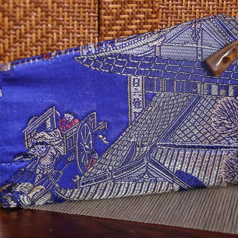 Retro látková úložná taška Ratanová pletená kabelka Kelímky Uzavřená plechovka na čaj Dárková krabička Vnitřně oddělený Venkovní cestovní organizér