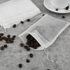 300Pcs Cold Brew Bags Fine Mesh Coffee Filter Bag No Mess Tea Filter Pouches with Drawstring for Tea Spice Straining Bag