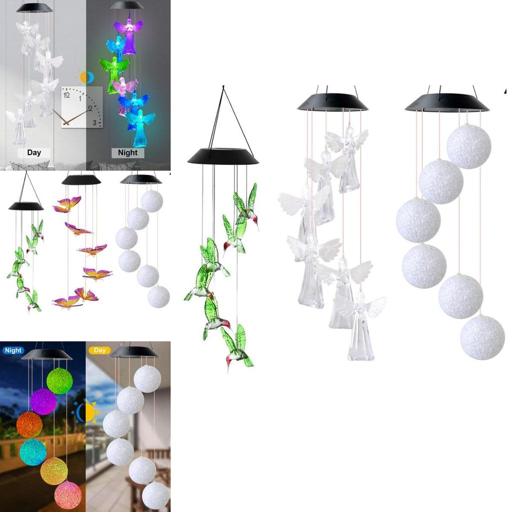 Colorful Solar-powered Wind Chime Lights For Magical Garden Atmosphere