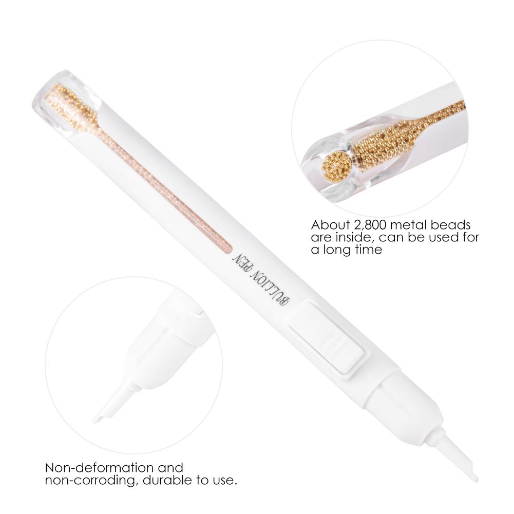 Nail Art Bullion Pen Metal Beads Dotting Painting Drawing Pen DIY Manicure Decorations