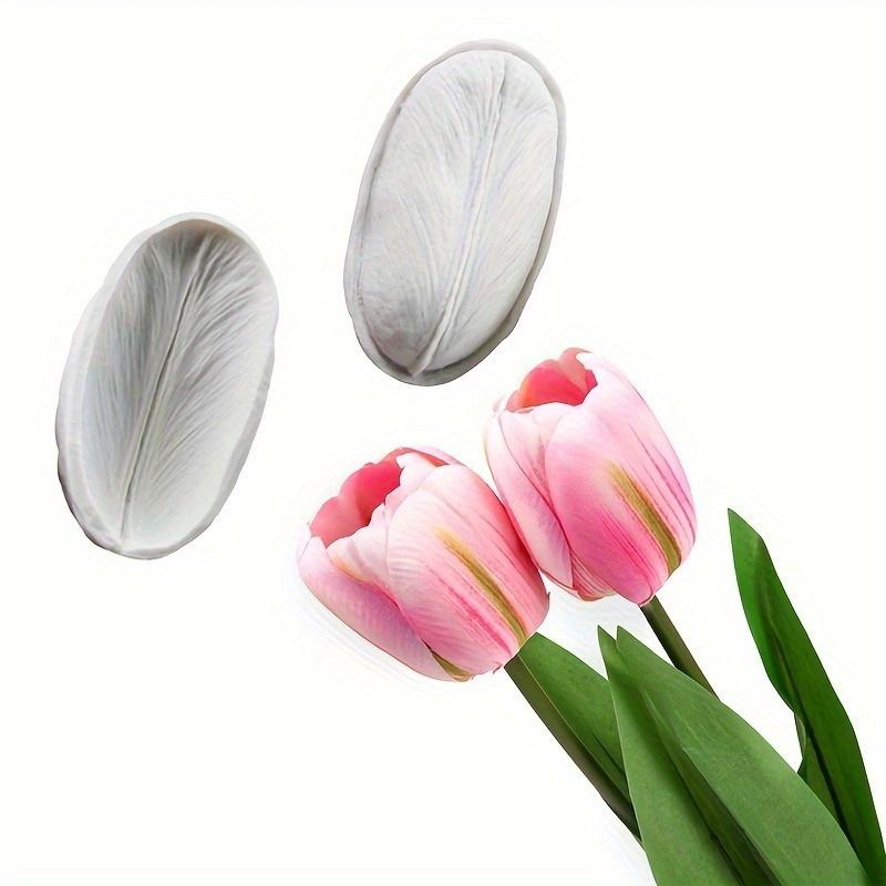 

1pc, Tulip Petal Gummy Mold, 3D Silicone Mold, Chocolate Mold, DIY Cake Decoration Tool, Baking Tool, Kitchen Small Tool серый белый