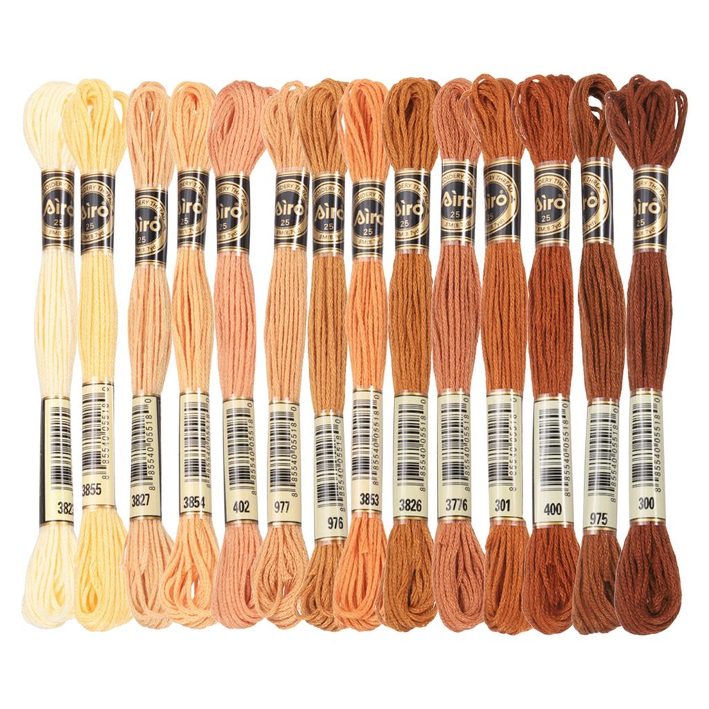 14 Skeins Embroidery Floss Cross Stitch Thread Polyester Embroidery Threads Bracelets String for Cross-Stitch Hand Embroidery