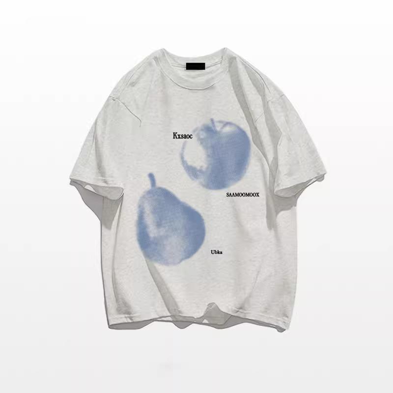 American Retro High Street Pure Cotton Loose-Fit Women’s Half-Sleeve T-Shirt, Summer 2025 New Design.