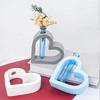 Heart Shape Vase Silicone Mold,vase Casting Silicone Mold,heart Shape Vase Tray,cast Mold For Concrete Plaster Decoration